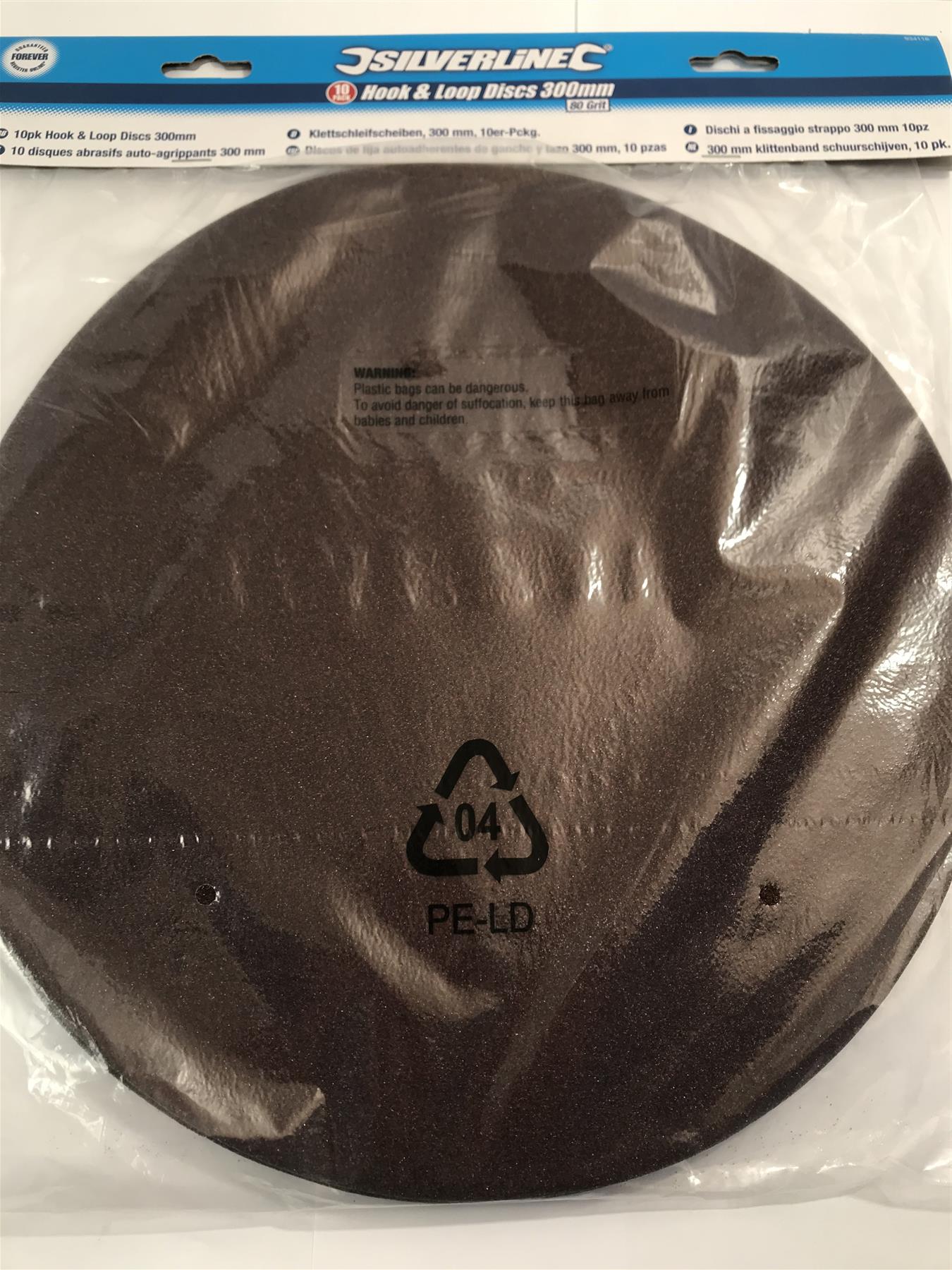 300MM 80 GRIT HOOK & LOOP DISCS 300MM 10PK 934116
