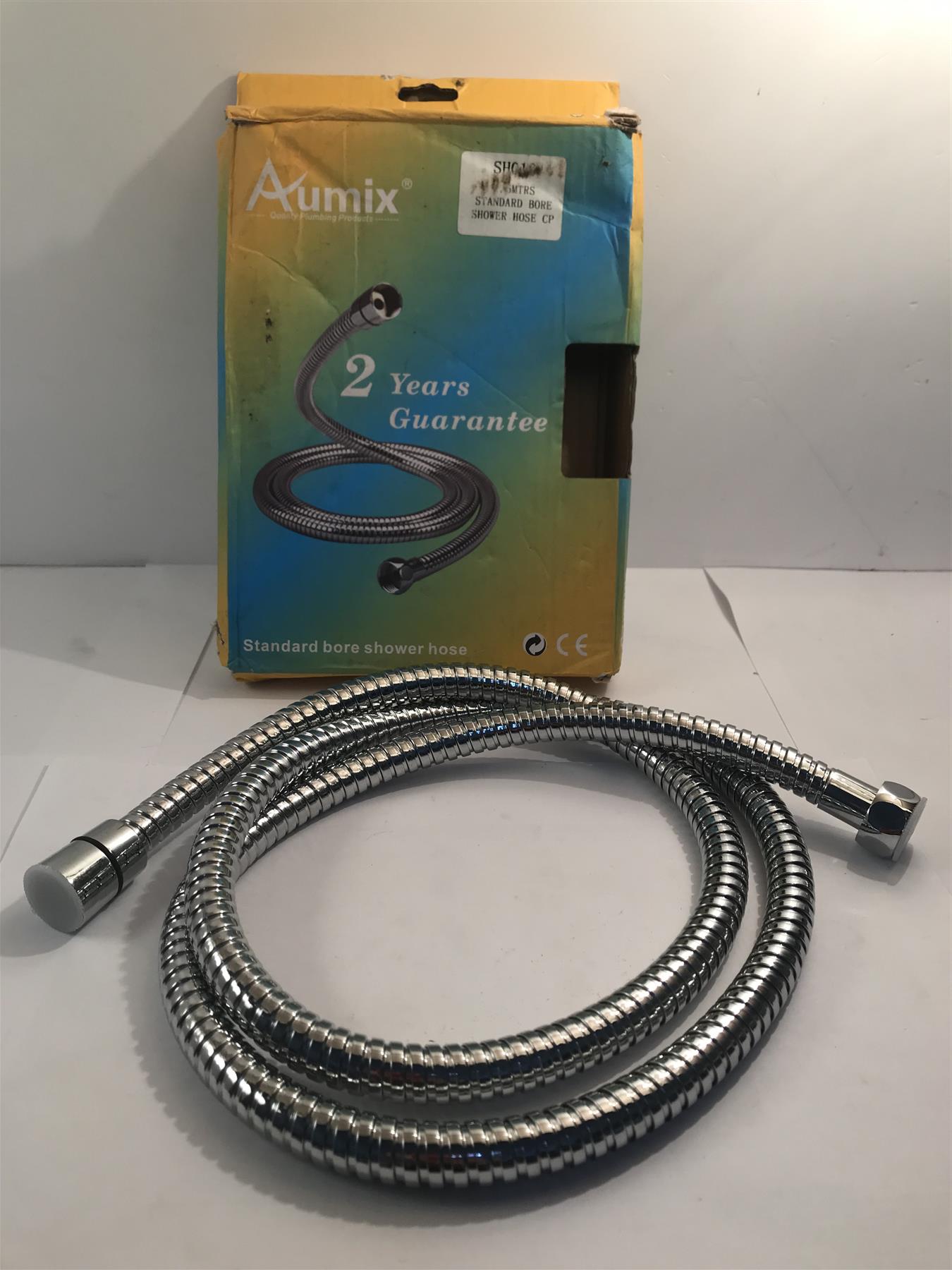 Aumix 1.5m Standard Bore Shower Hose Chrome Plated