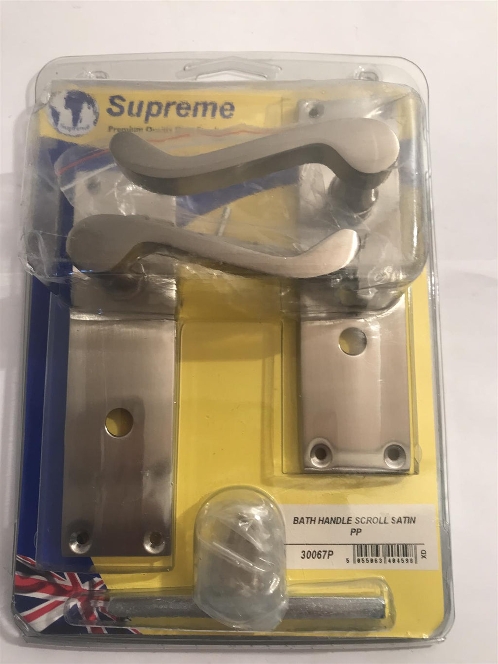 Supreme Bath Handle Scroll Satin Chrome  30067P