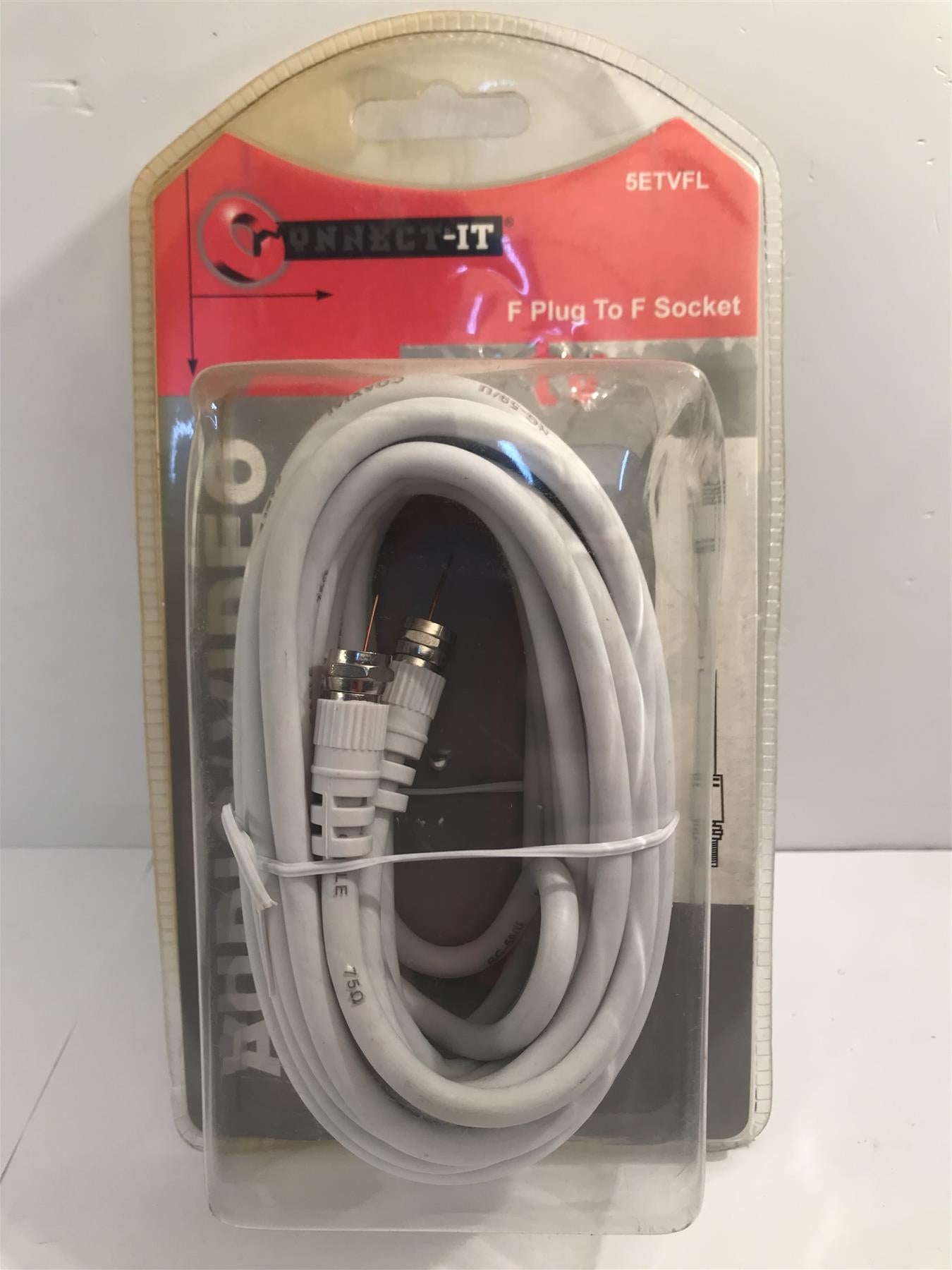 Connect-It F Plug to F Socket  5m Lead   5ETVFL