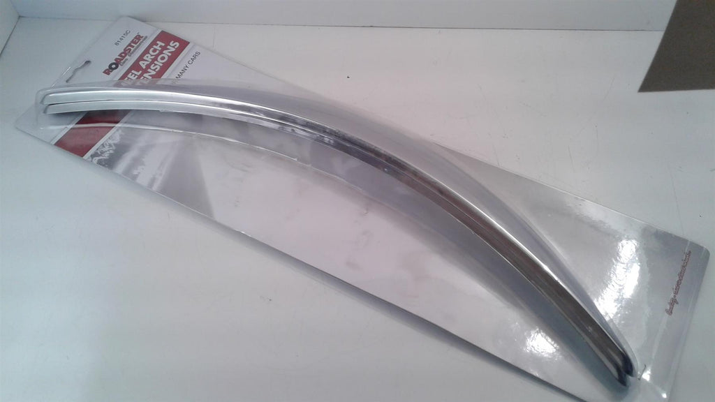 2 X Chrome Wheel Arch Extensions Stick ON Arches Spats Universal FIT Most Cars