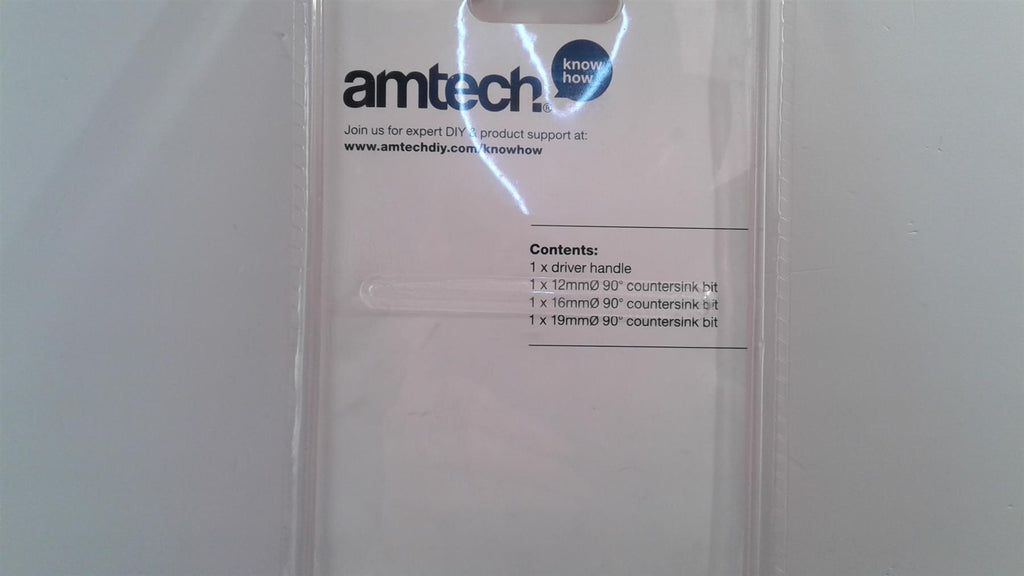 3Pc Countersink Drill Bit Set With Handle 12 16 19 Mm Wood Plastic Soft Metal