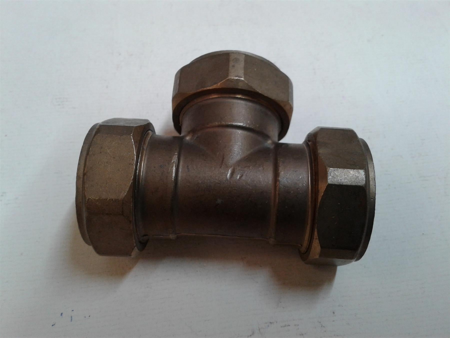 Brass Compression 28mm Equal Tee EN1254-2 BSP CB 543455 (each)