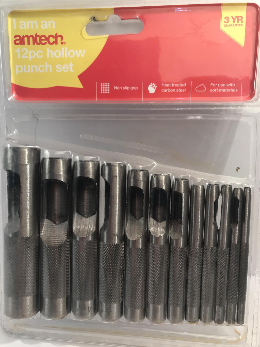 Amtech 12pc Hollow Punch Set 3mm - 19mm  H1900