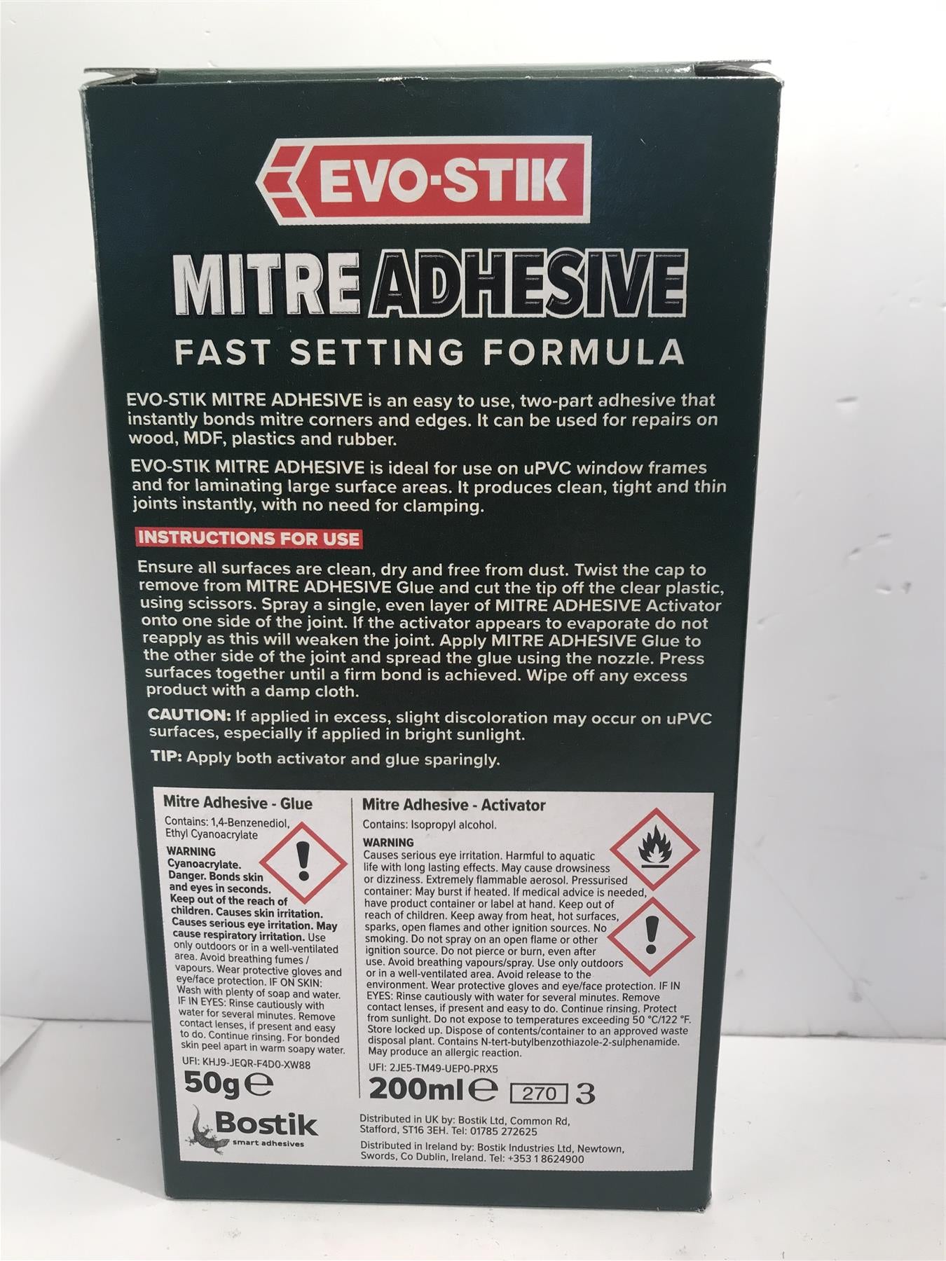 Evo-Stik Mitre Adhesive - 2 Part Fast Setting Formula