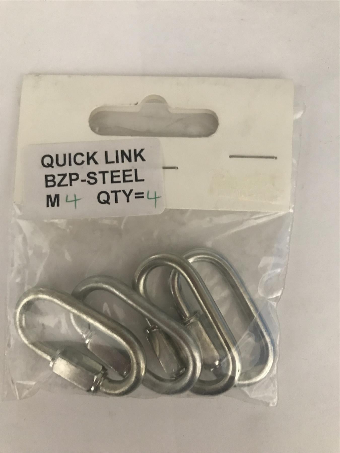 Quick Link M4 BZP Steel (Pk 4)