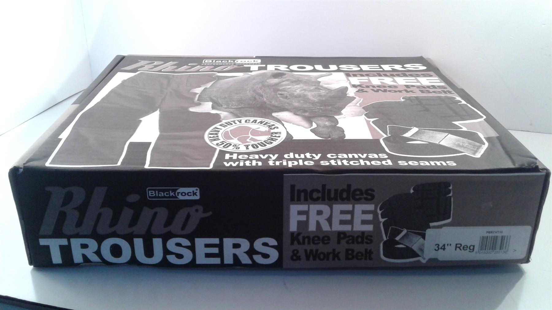 Blackrock Rhino Trousers Heavy Duty Cargo Style 34"R with Knee Pad and Belt