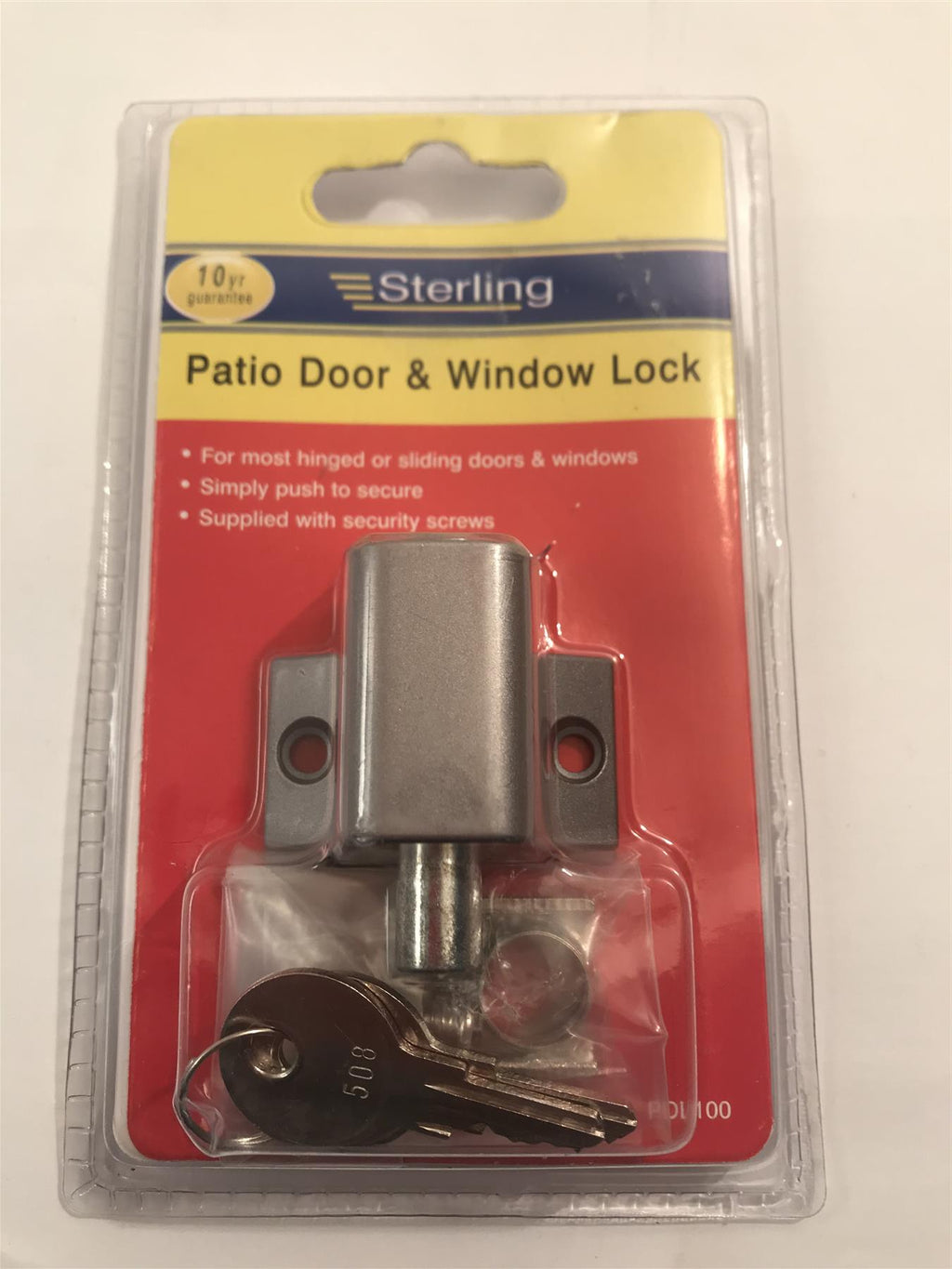 Sterling PDL100 Patio Door and Window Locks - Satin Nickel