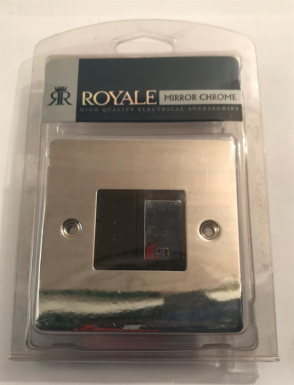 Royale Polished Chrome Flat 13a Fused Spur Unit  YSCP21