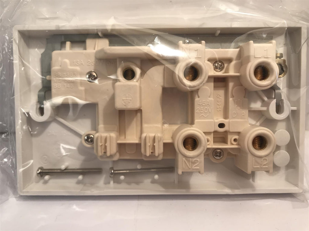 45A Double Pole Cooker Switch with 13A Socket Outlet