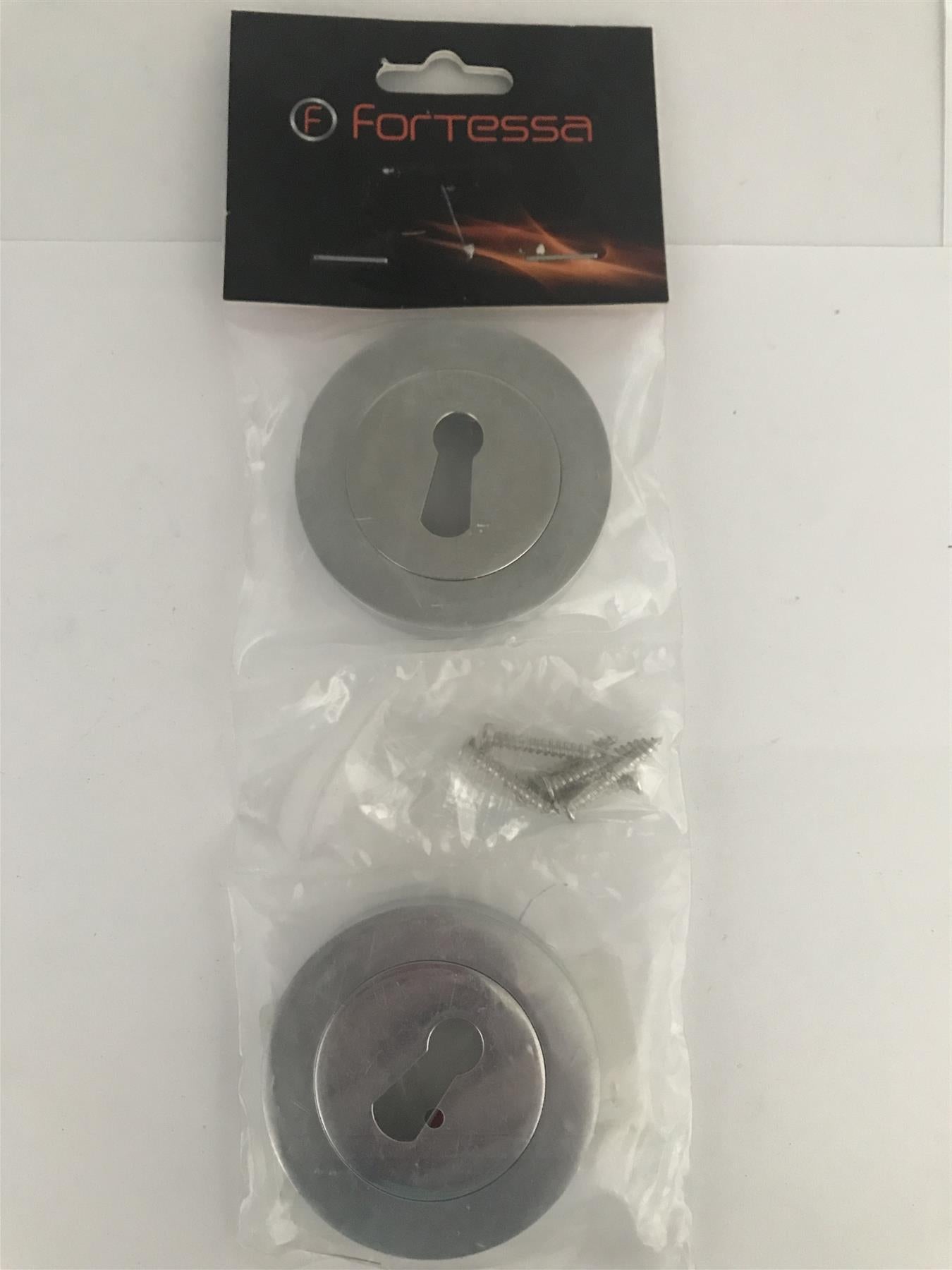 Fortessa Keyhole Escutcheon 51mm Satin /Polished Chrome  FESC-SC/PC 2 Pack