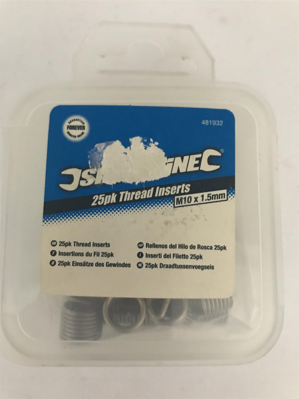 Silverline Thread Inserts M10 x 1.5mm (25 Pack)  481932