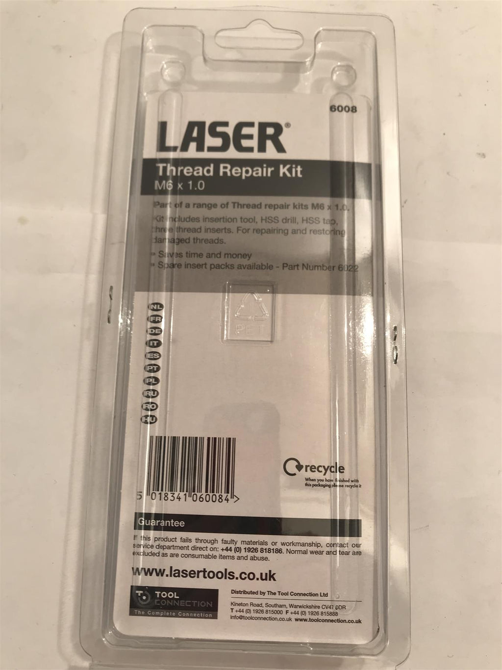 Laser Thread Repair Kit M6x1.0   6008