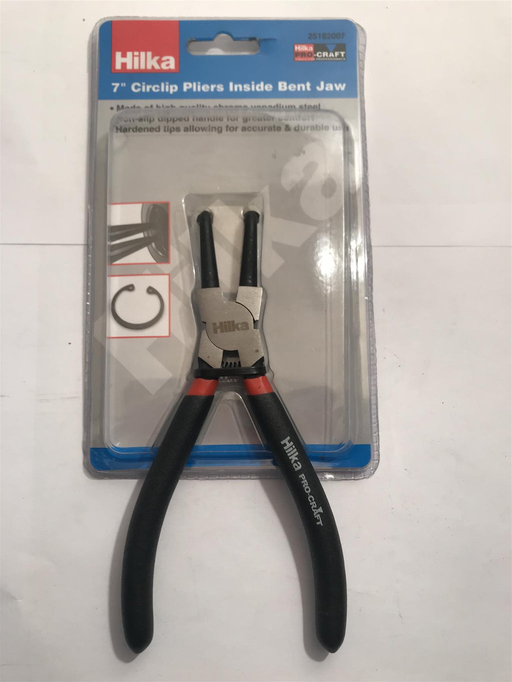 Hilka Circlip Pliers Pro Craft 7" Inside Bent Jaw 25182007