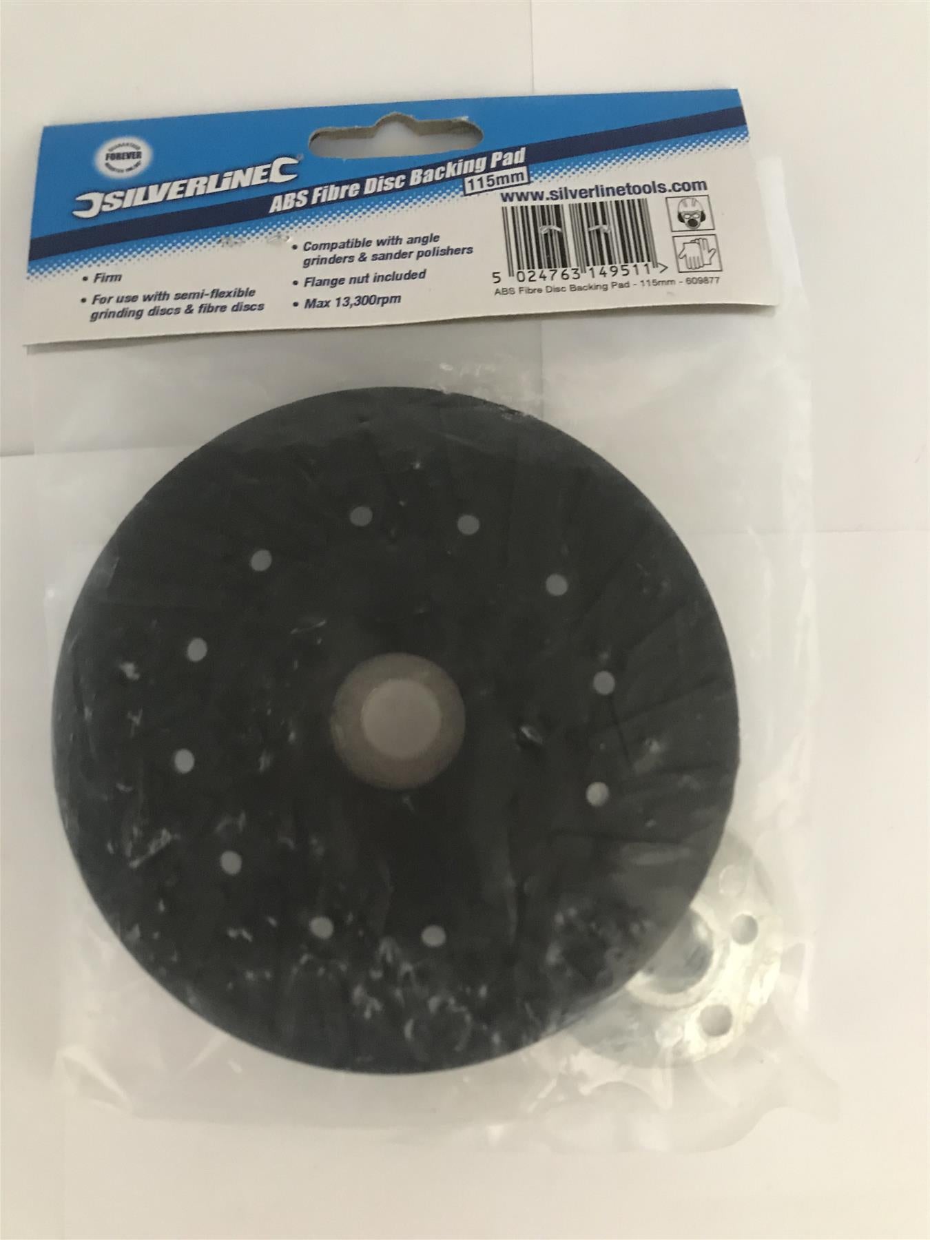 Silverline 609877 ABS Fibre Disc Backing Pad 115mm