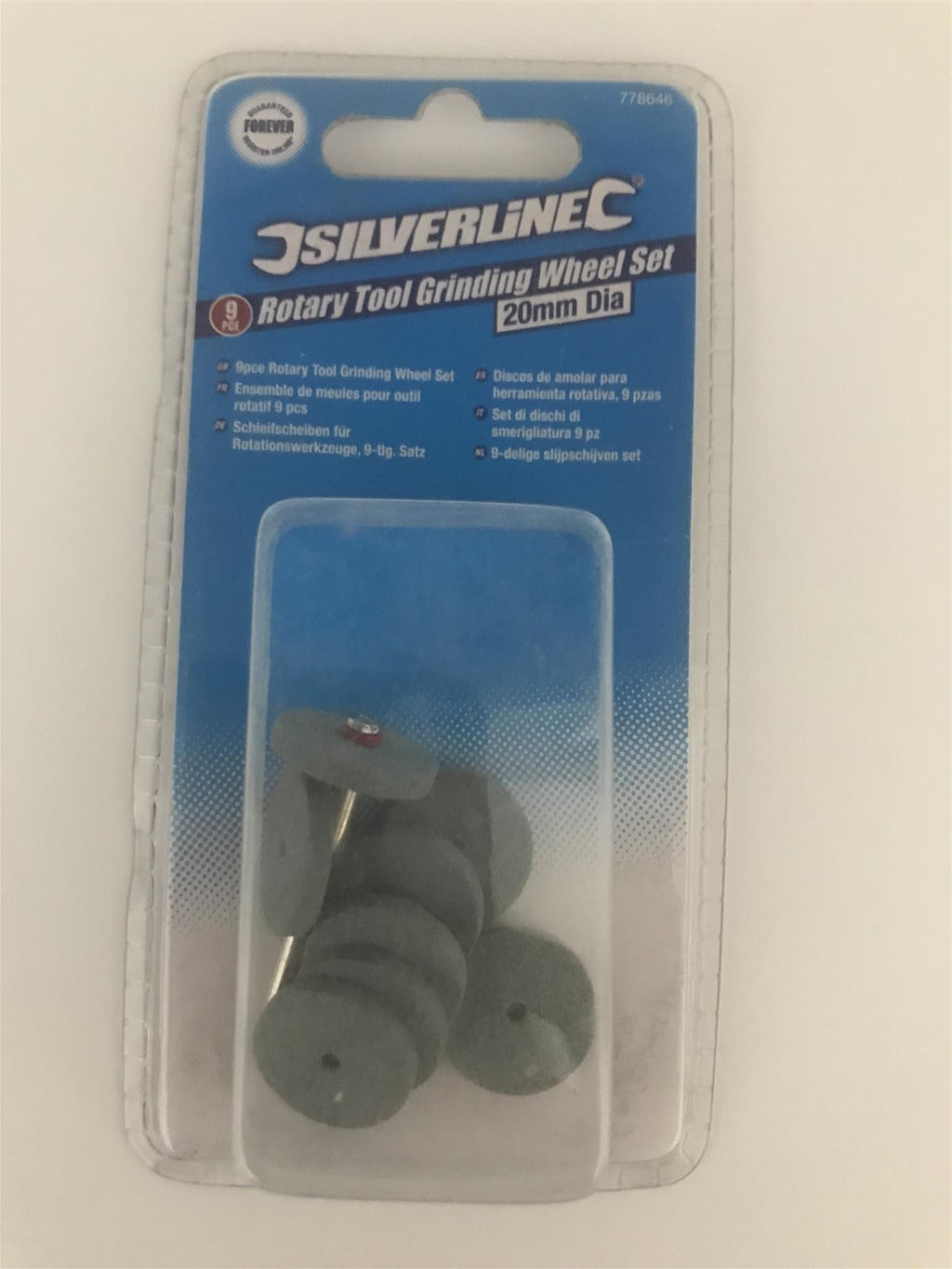 Silverline 9pc Rotary Tool Grinding Wheel Set 20mm Dia  778646