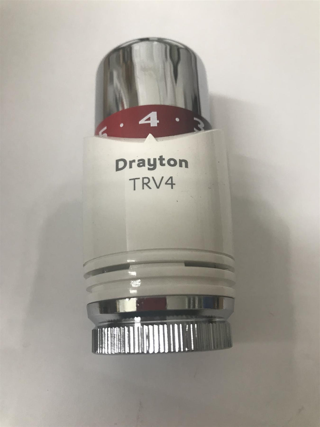 Drayton TRV4 Classic 15mm Angle Valve and Lockshield 0705180 White & Chrome