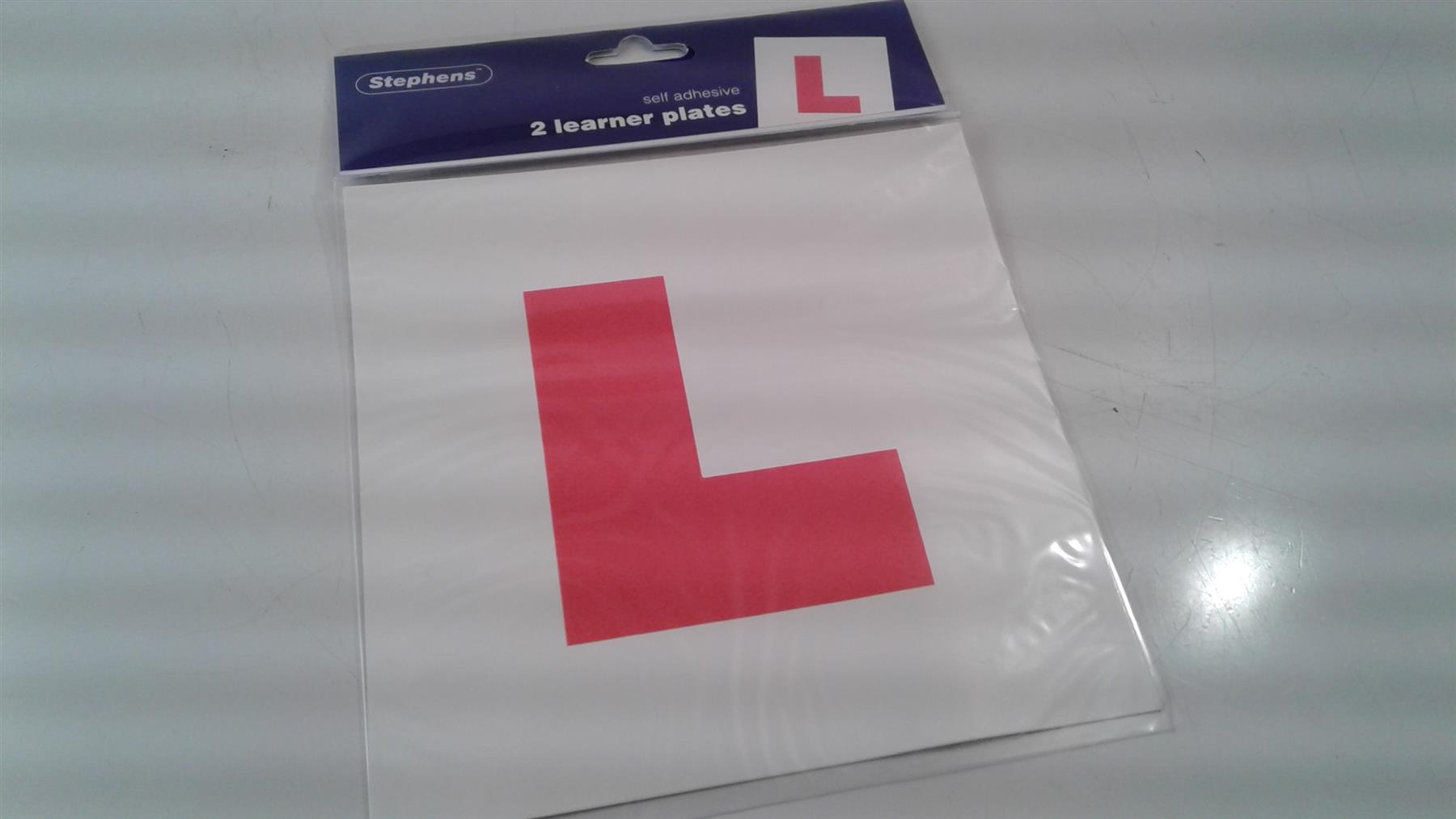 Stephens Self Adhesive Learner Plates Red (2 Pack)PK2