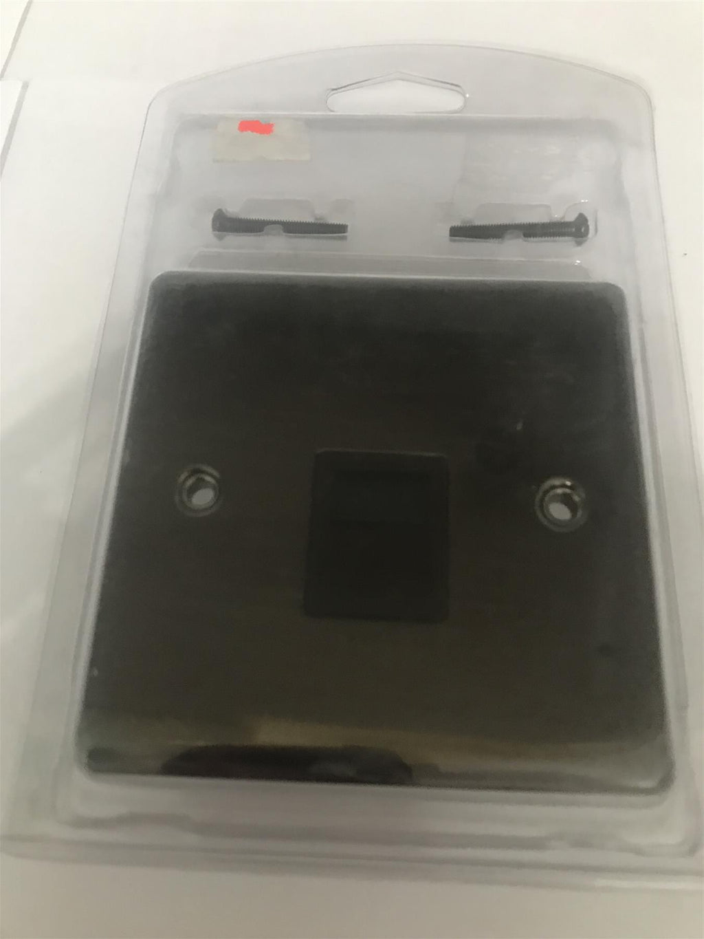 Royale Flat Plate Telephone Master Socket Black Nickel Black Insert