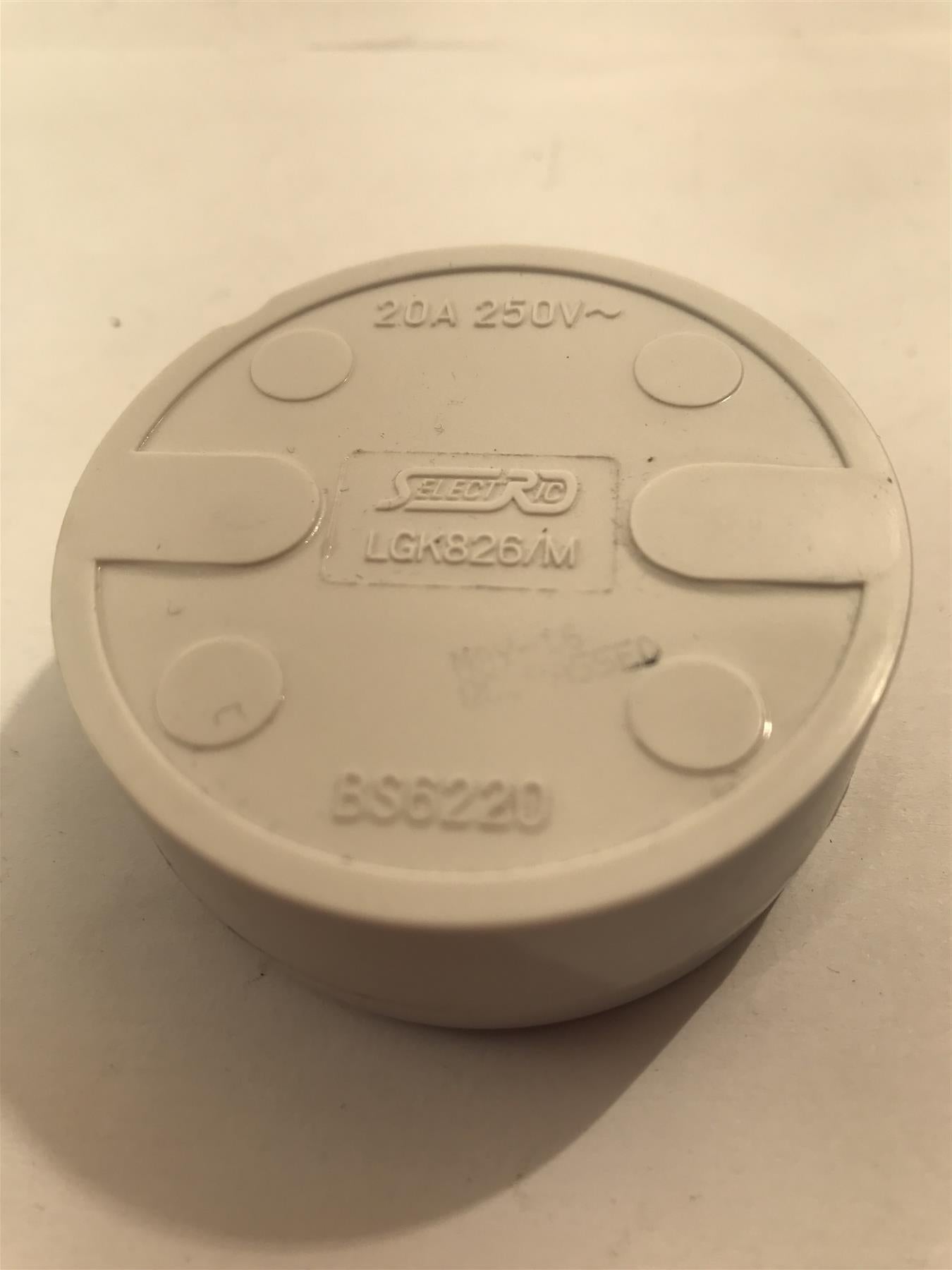 20 amp 4 Terminal White Junction Box  LGK826/M