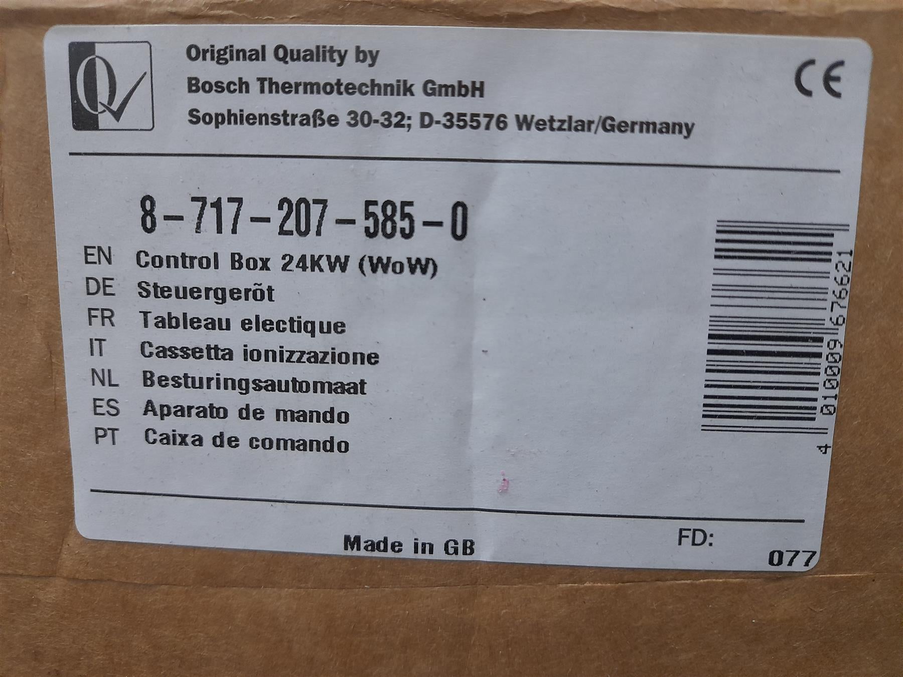 Worcester Bosch 87172075850 PCB Control Box 24KW