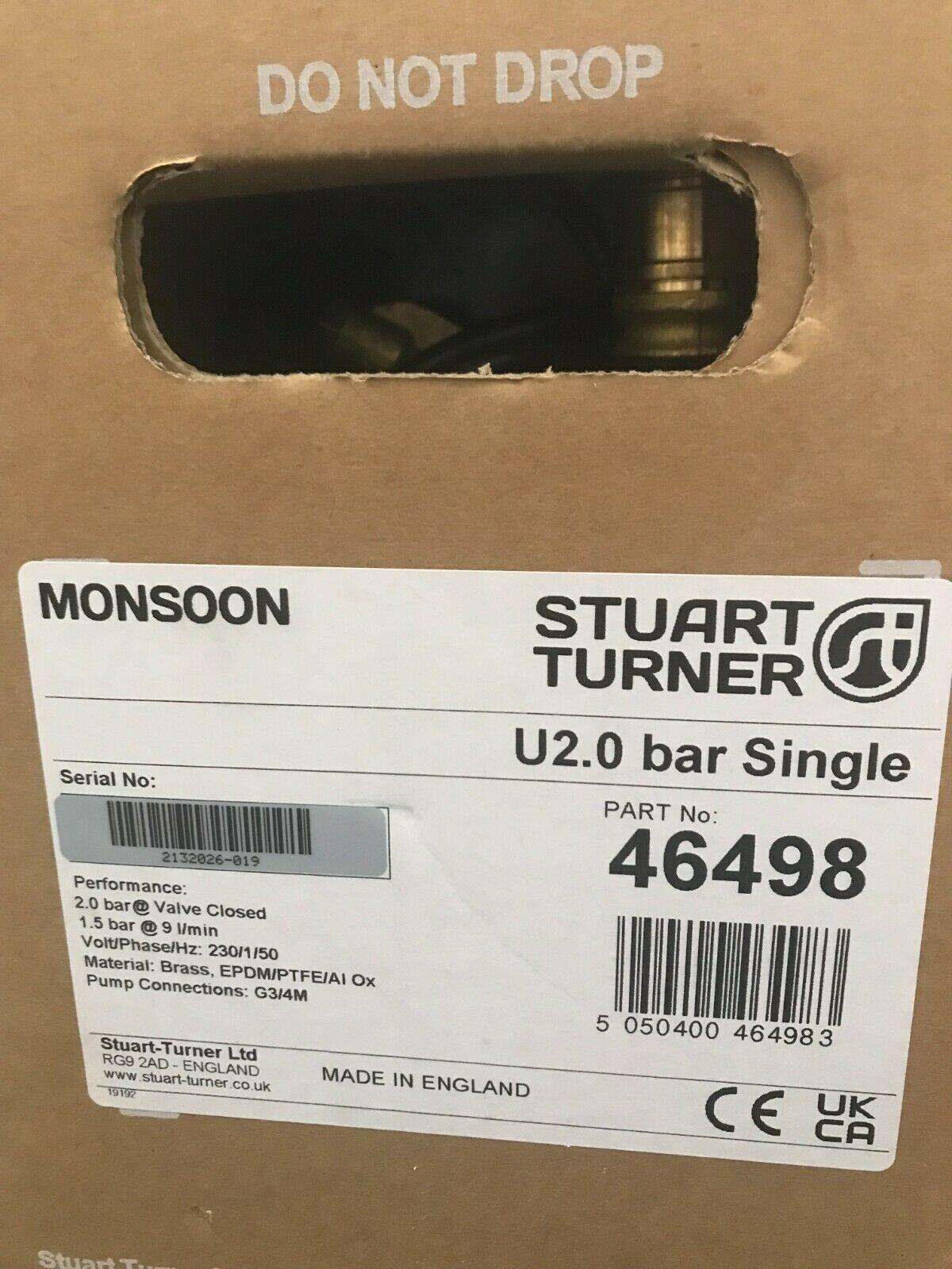 Stuart Turner Monsoon Universal 2.0 bar Single Shower and House Pumps 46498