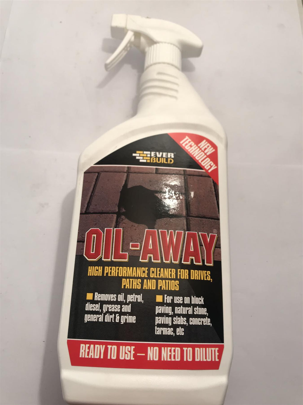 Everbuild OIL-AWAY Cleaner for Drives Paths Patios Spray 1 Litre