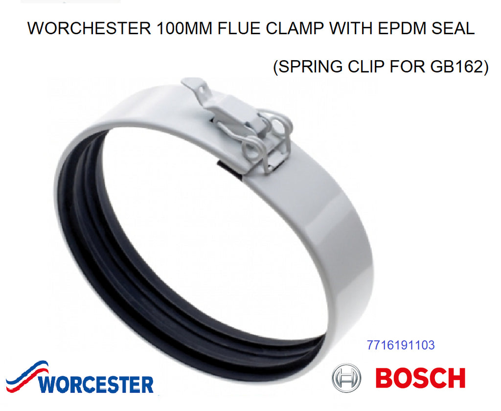 NEW WORCHESTER GB162 100MM FLUE CLAMP SEAL SPRING 7716191103