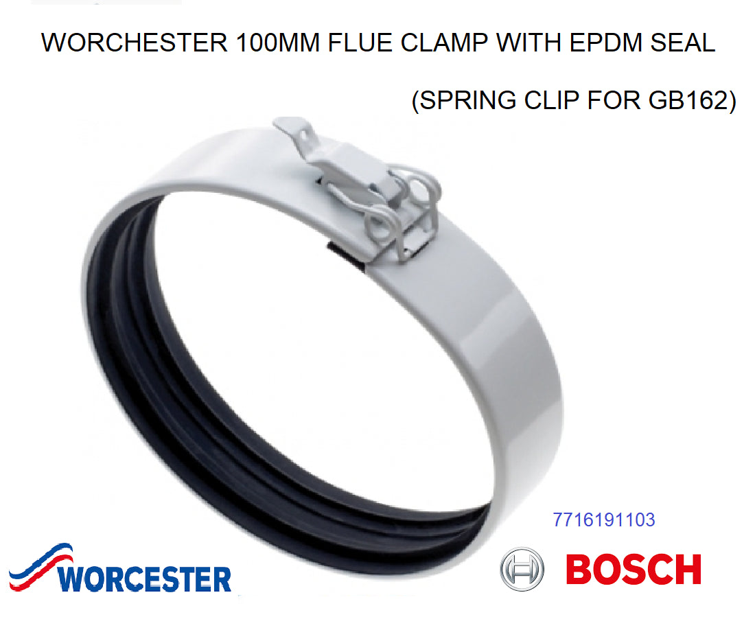 NEW WORCHESTER GB162 100MM FLUE CLAMP SEAL SPRING 7716191103