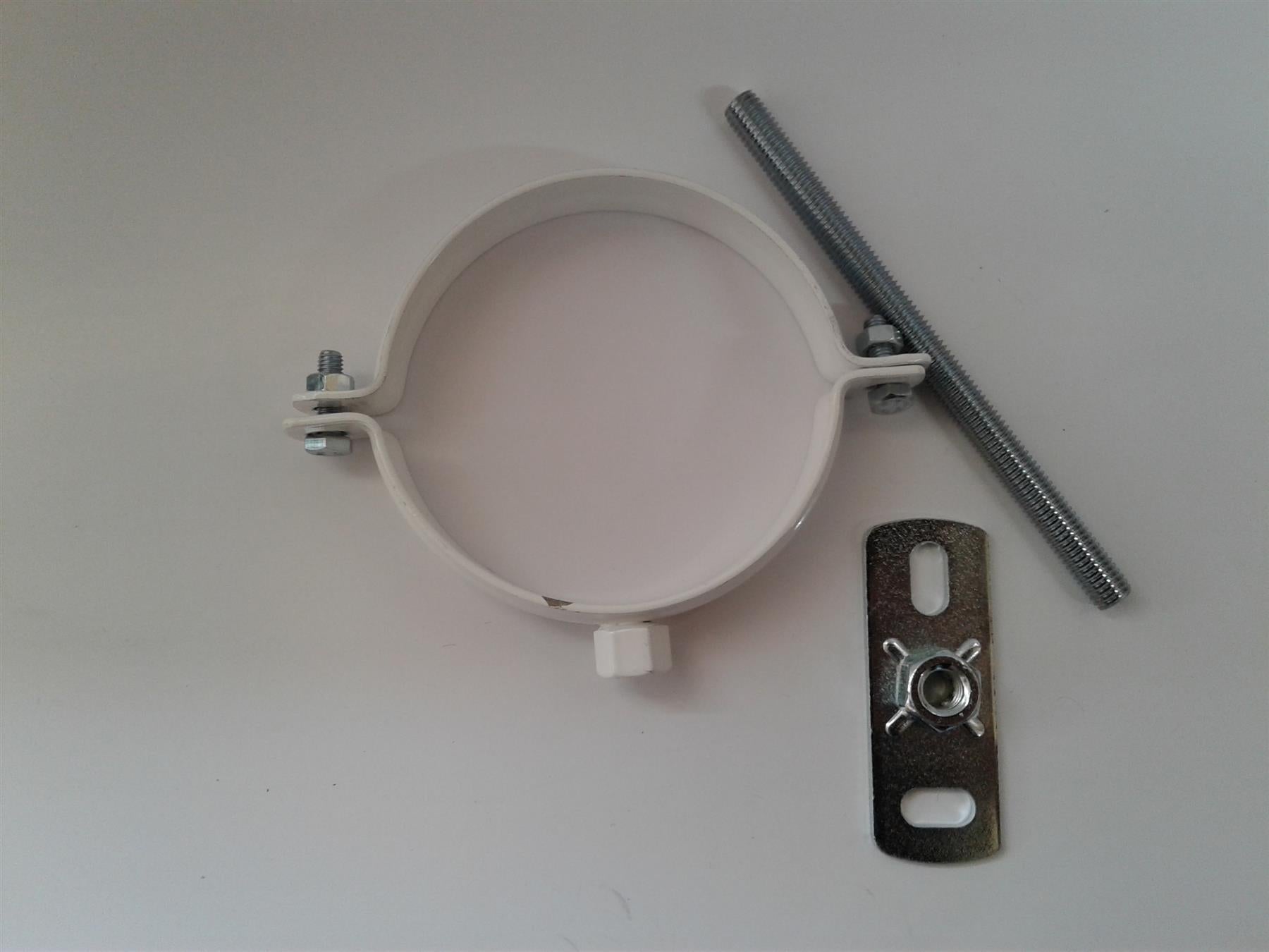NEW UNIVERSAL FLUE BRACKET KIT 100MM  WHITE