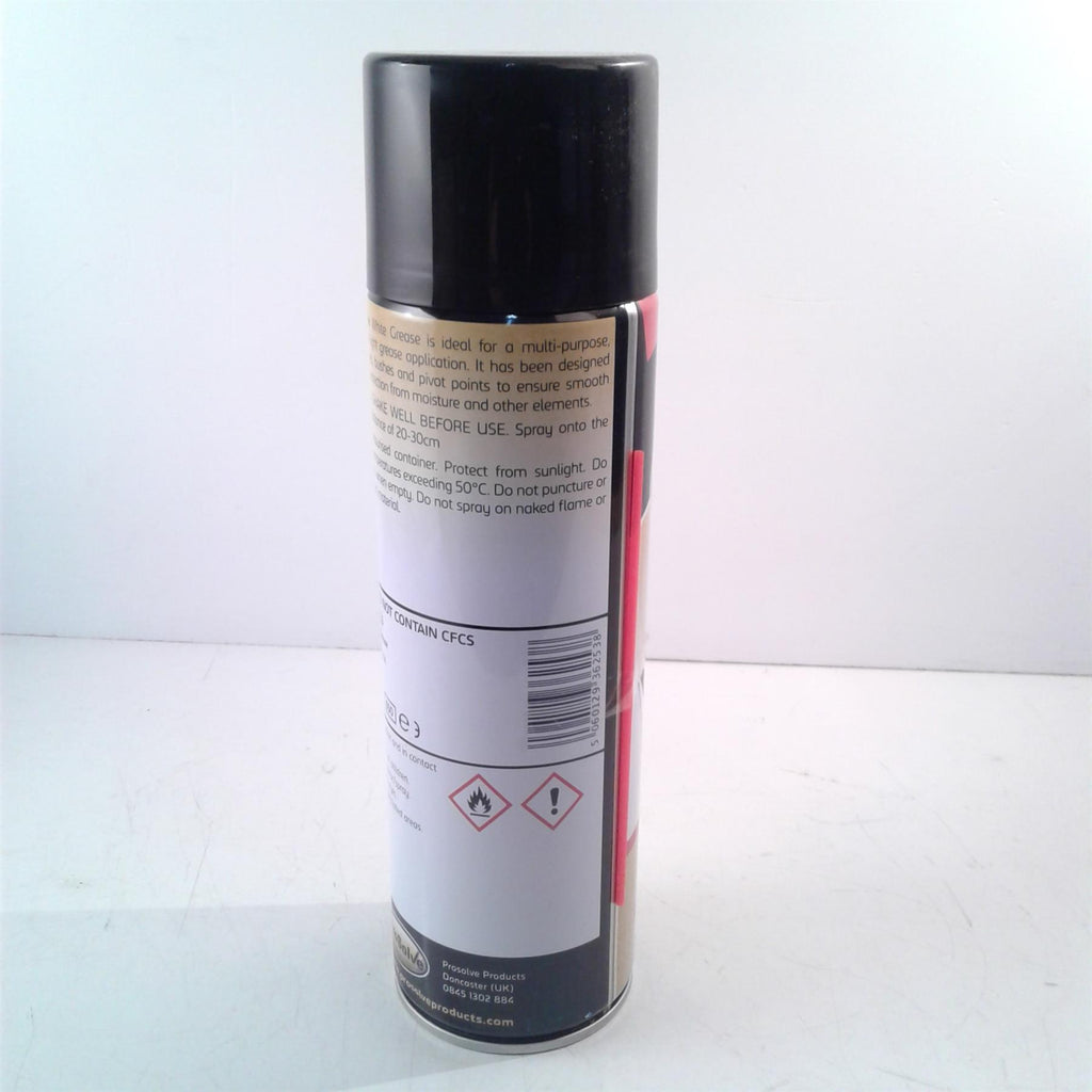 White Grease 500ml Spray Can Aerosol ~ Lithium, Vehicle, Plant Hinges, Bearings