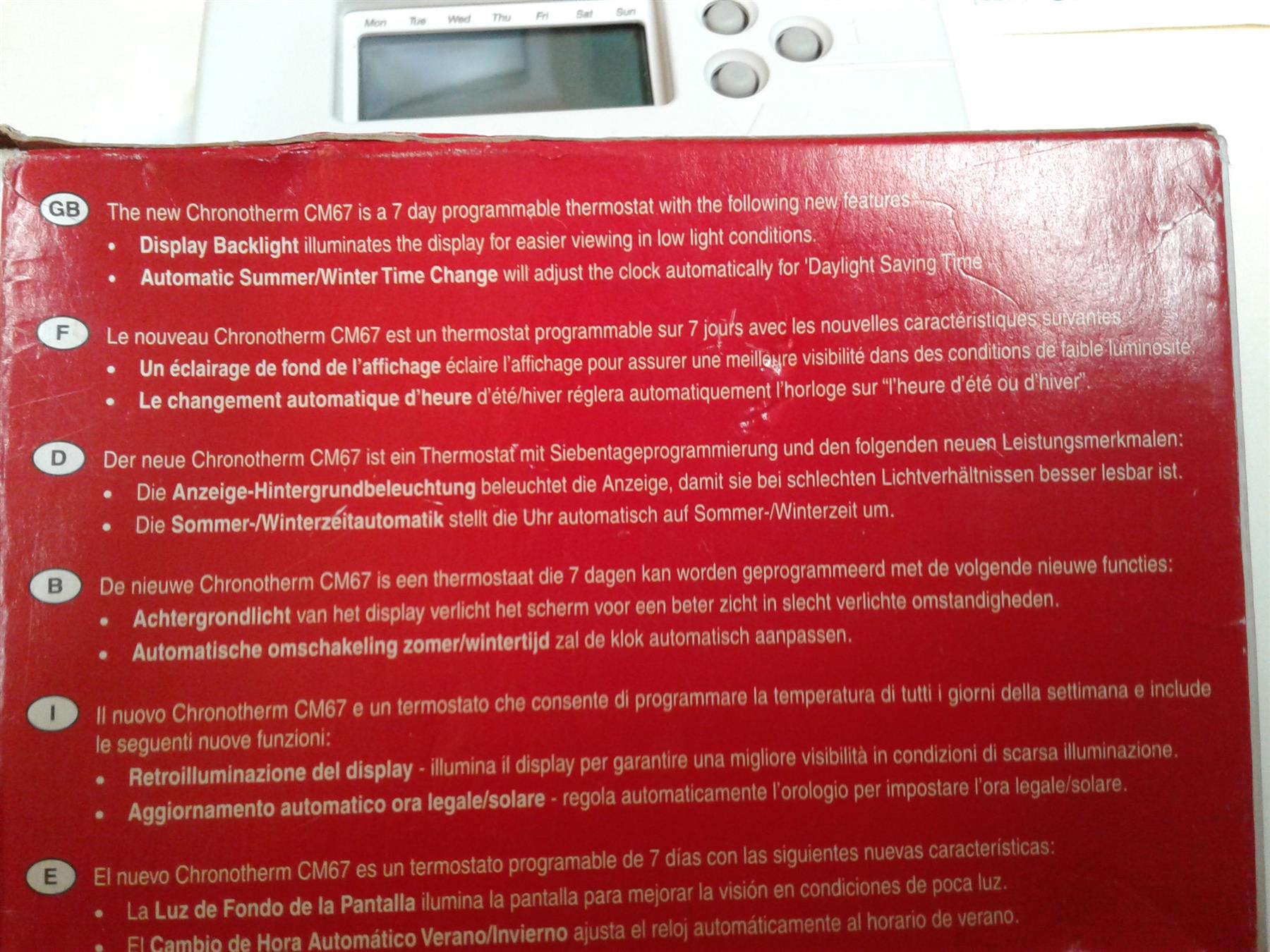 NEW HONEYWELL 7 DAY PROGRAM CENTRAL HEATING THERMOSTAT CM67