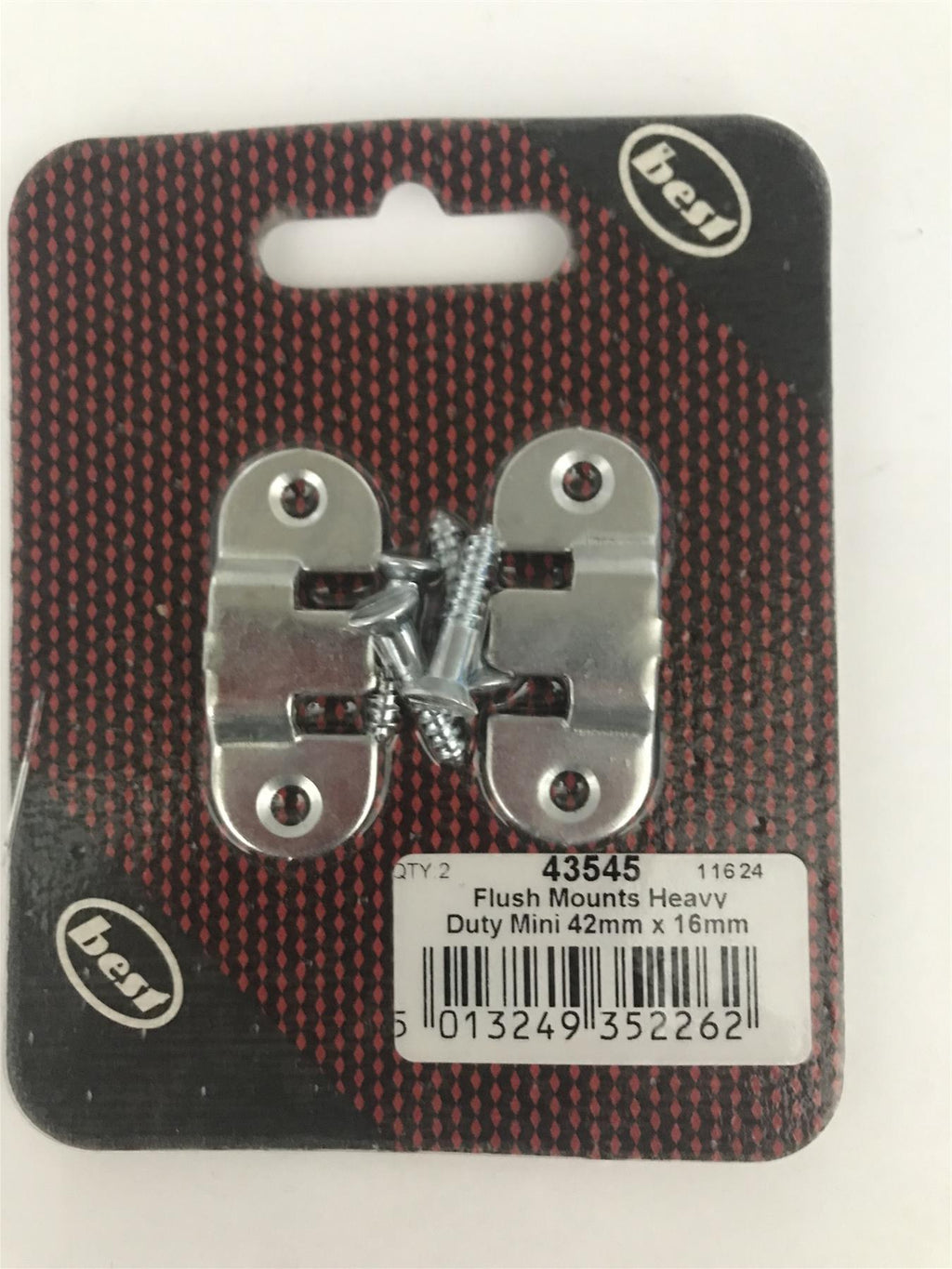 Best Heavy Duty Mini Flush Mounts 42 x 16mm  (2 Pk) 43545