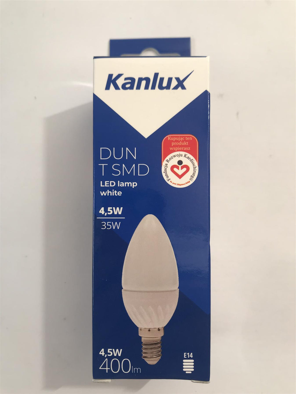 Kanlux DUN T SMD LED Lamp 4.5W E14-NW 400lm  4000k Natural White 23381