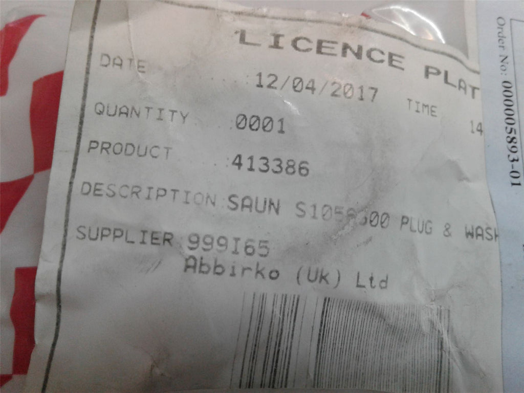 NEW SAUNIER DUVAL S1056600 PLUG & WASHER