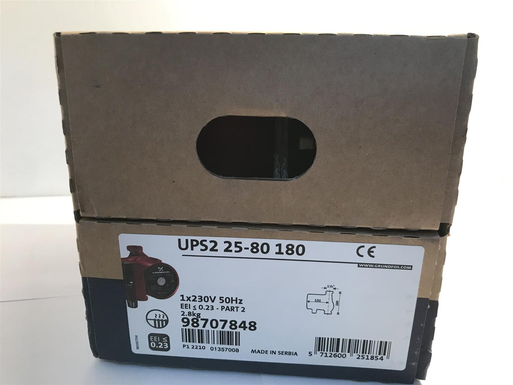 Grundfos UPS2 25-80 180 Heating Circulating Pump 98707848