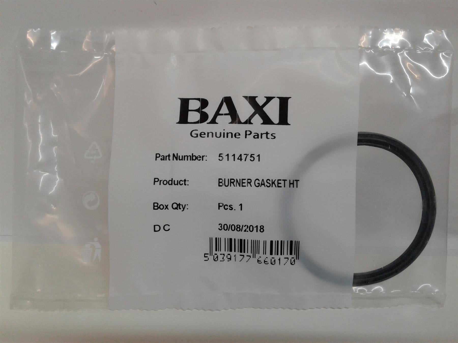 BAXI PLATINUM COMBI HE 24 28 & 30 BOILER BURNER GASKET 5114751