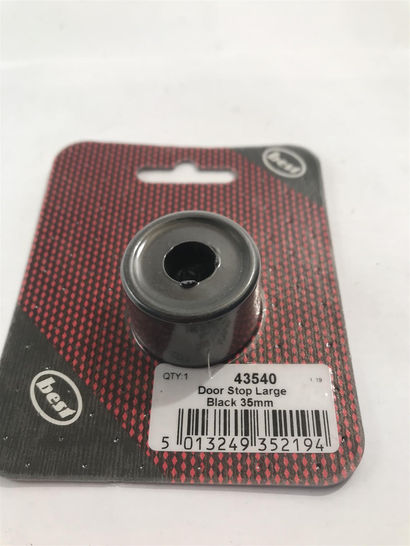 Best Door Stop Large Black 35mm  43540