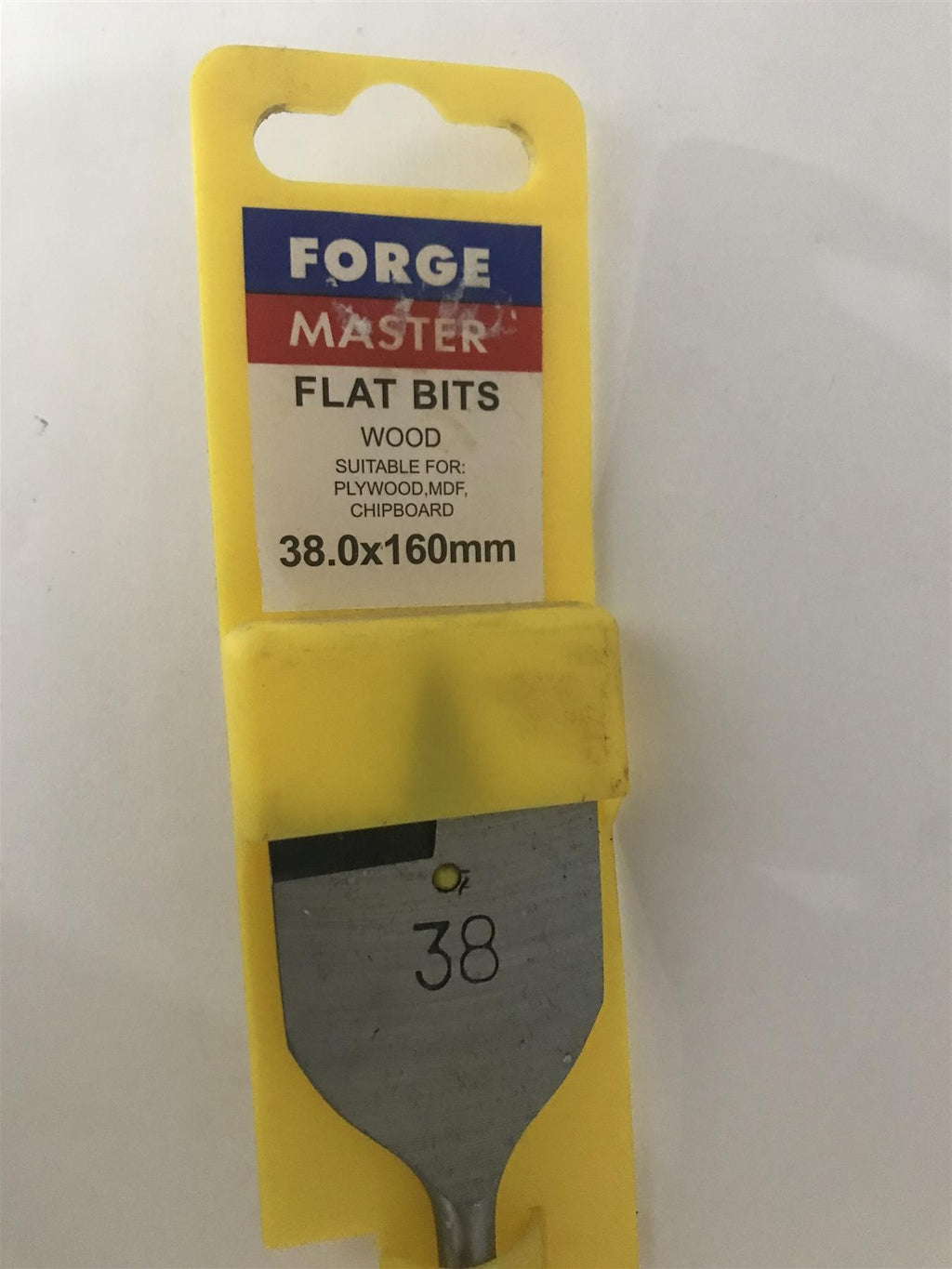 Forge Master Flat Wood Bit 38.0 x 160mm  FMFLAT38