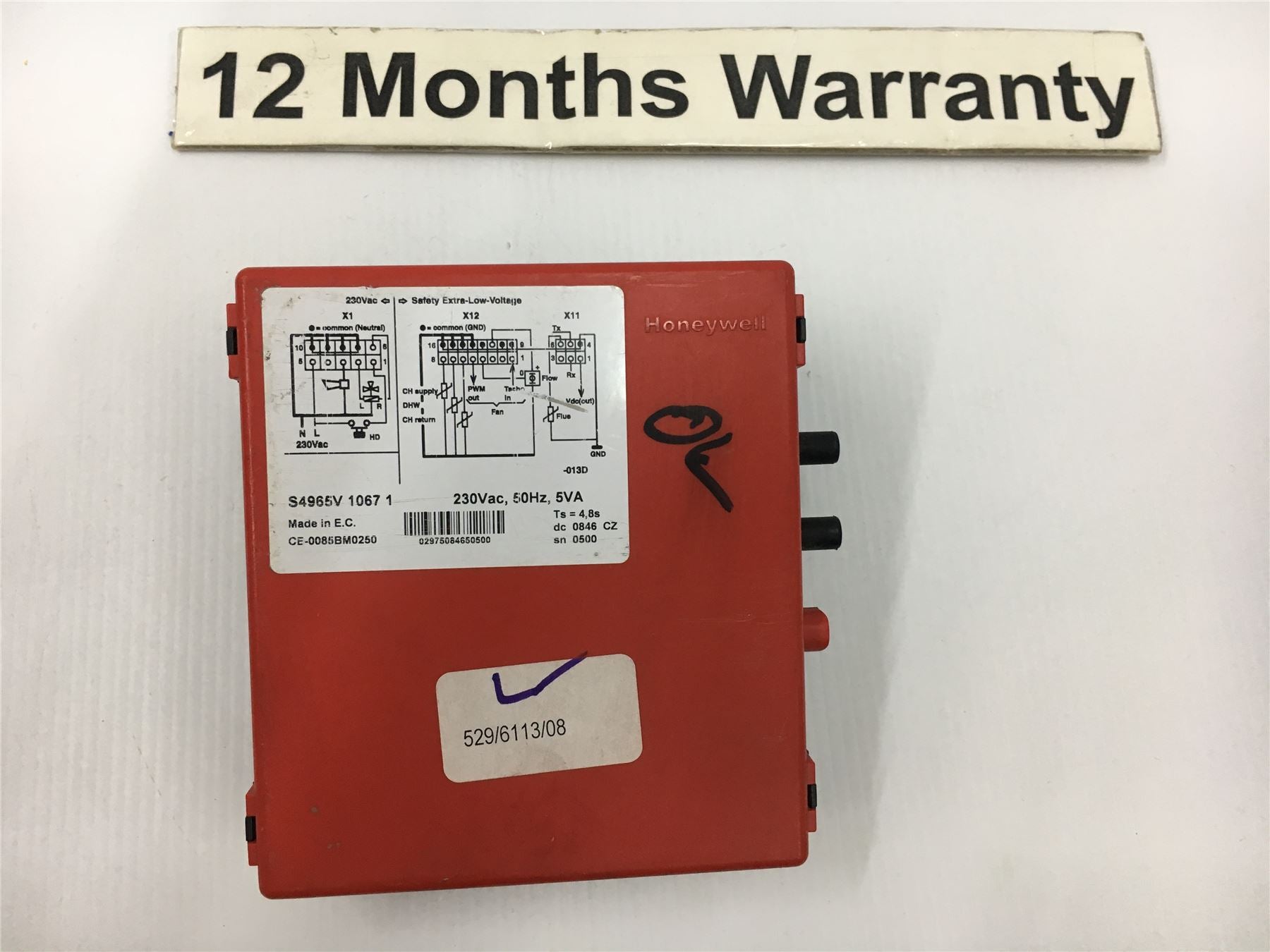 KESTON HONEYWELL C36135 PCB S4965V1067 ( S4965V 1067 ) C10C401000 12m warranty