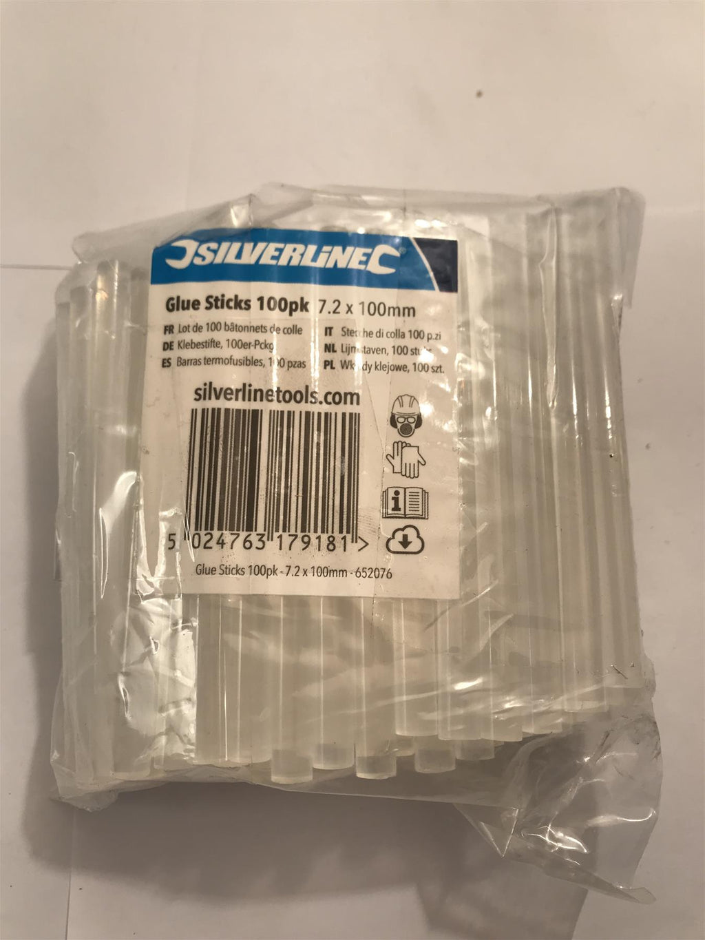 Silverline Glue Sticks White 7.2 x 100mm  100 Pack  652076