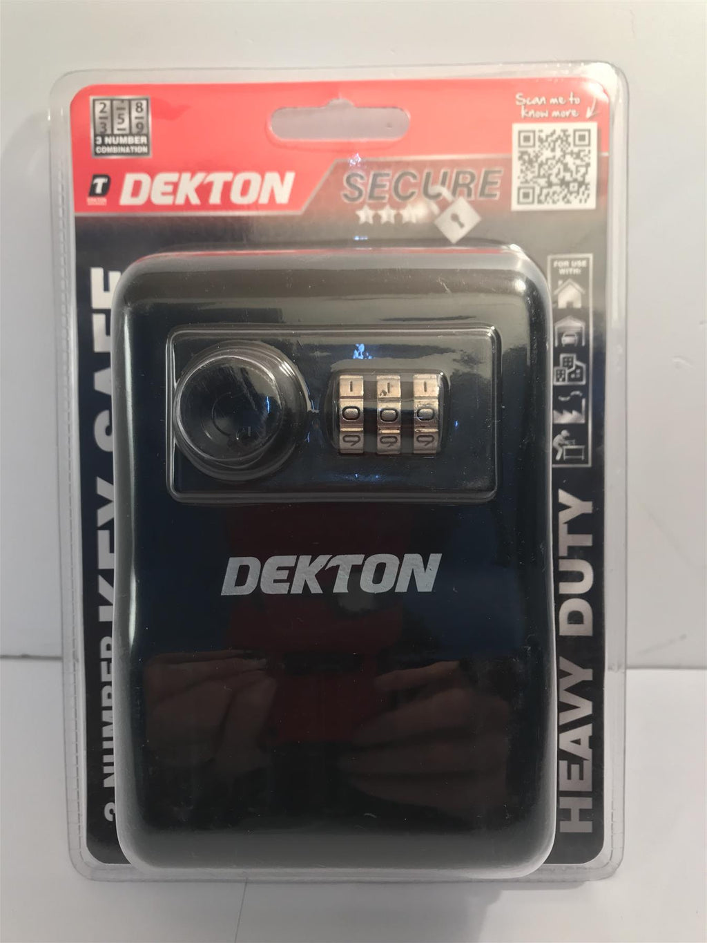 Dekton 3 Number Combination Key Safe Heavy Duty Robust Steel DT70102