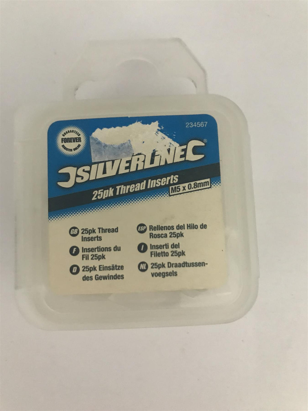 Silverline Thread Inserts M5 x  0.8mm (25 Pack)  234567