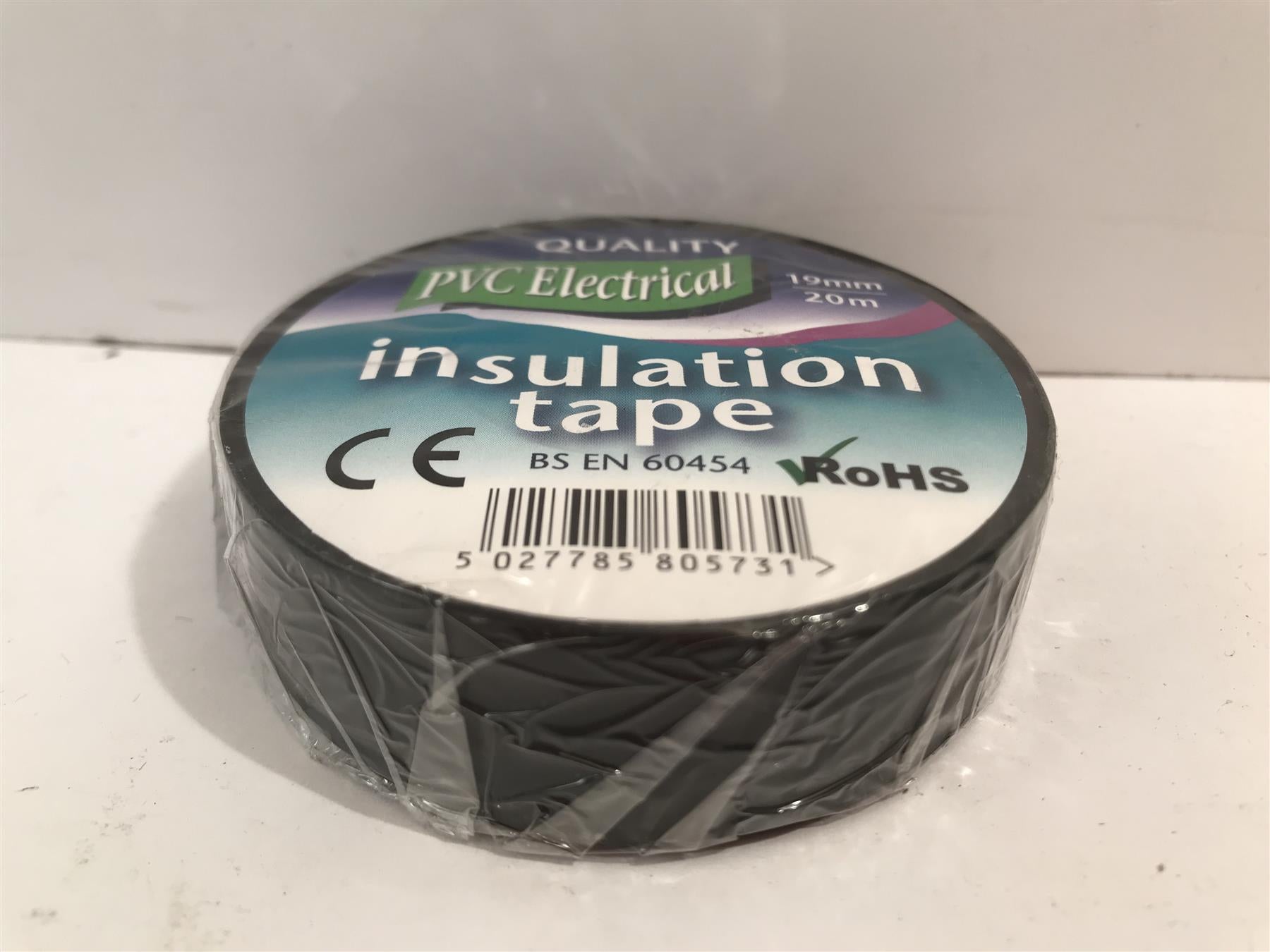 Quality Black PVC Electrical Insulation Tape 19mm x 20m  BS EN 60454