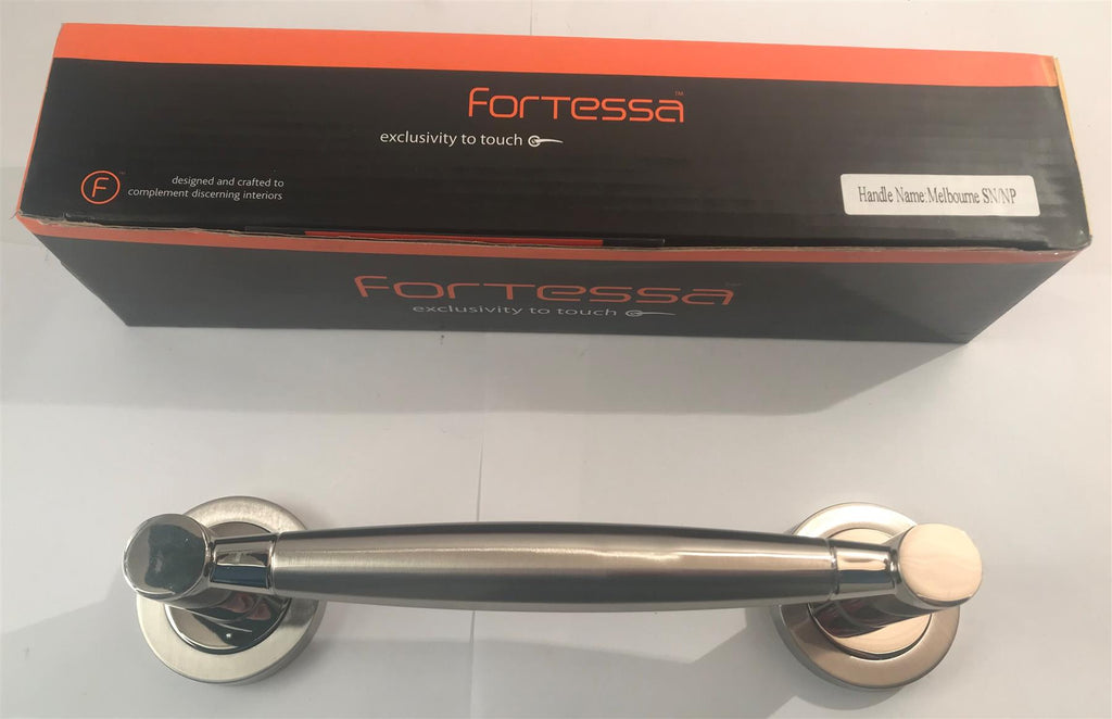 Fortessa FACMEL-SN/NP Melbourne Satin Nickel/Nickel Polished Door Handle