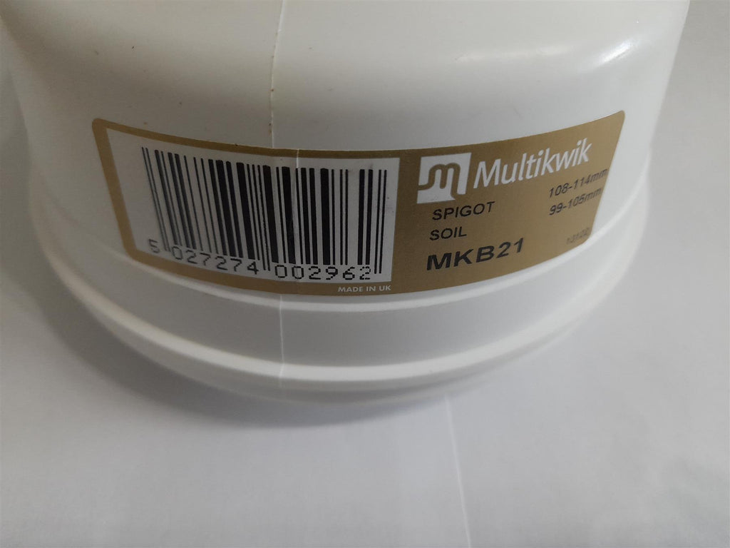 MULTIKWIK MKB21 TIGHT KNUCKLE 90 DEGREE BEND WC TOILET PAN CONNECTOR