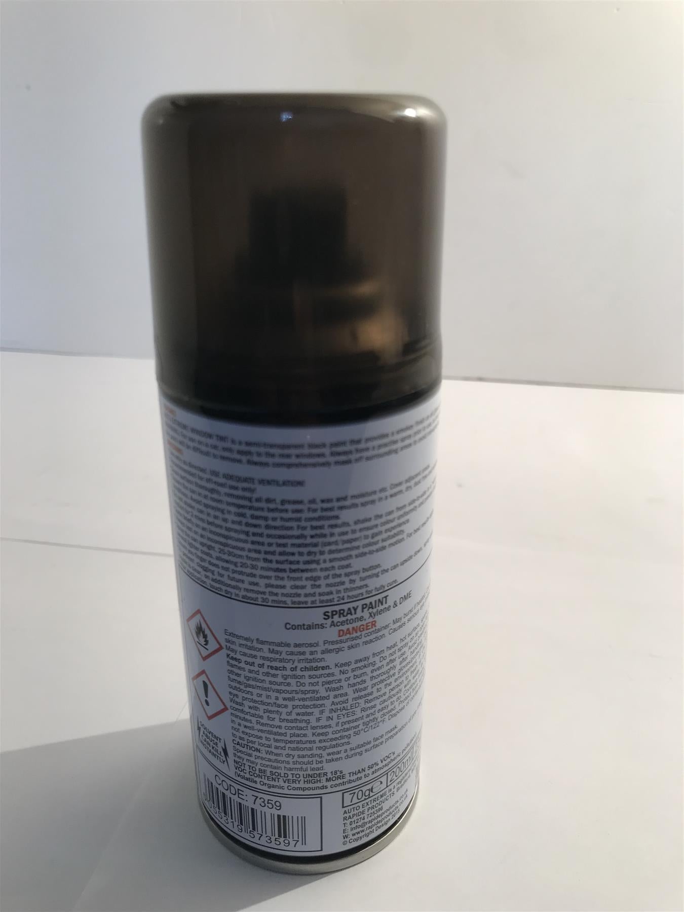 Auto Extreme Automotive Car Window Tint Spray Paint Black 7359 200ml