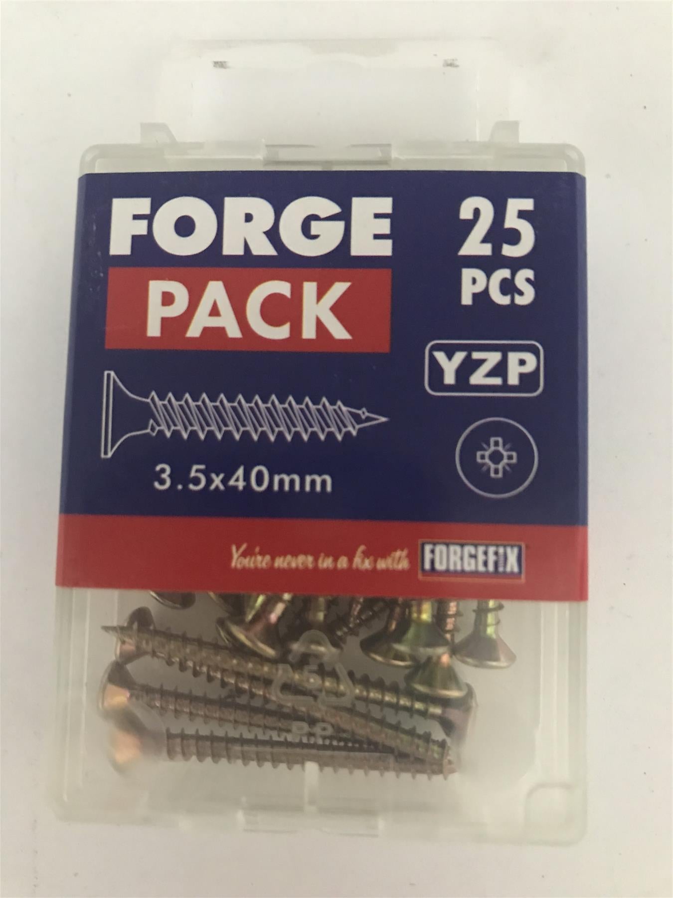 Multi-Purpose Pozi Screw 3.5 x 40mm FORFPMP3540Y Pack 25