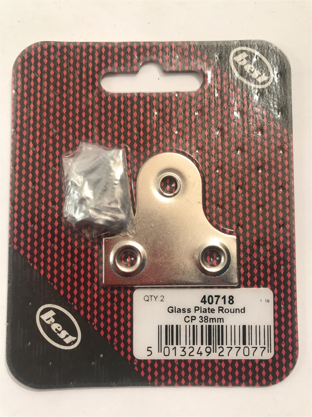 Best Chrome Round Picture/Mirror/Plate Hanging kit 38mm  (2 Pack) 40718