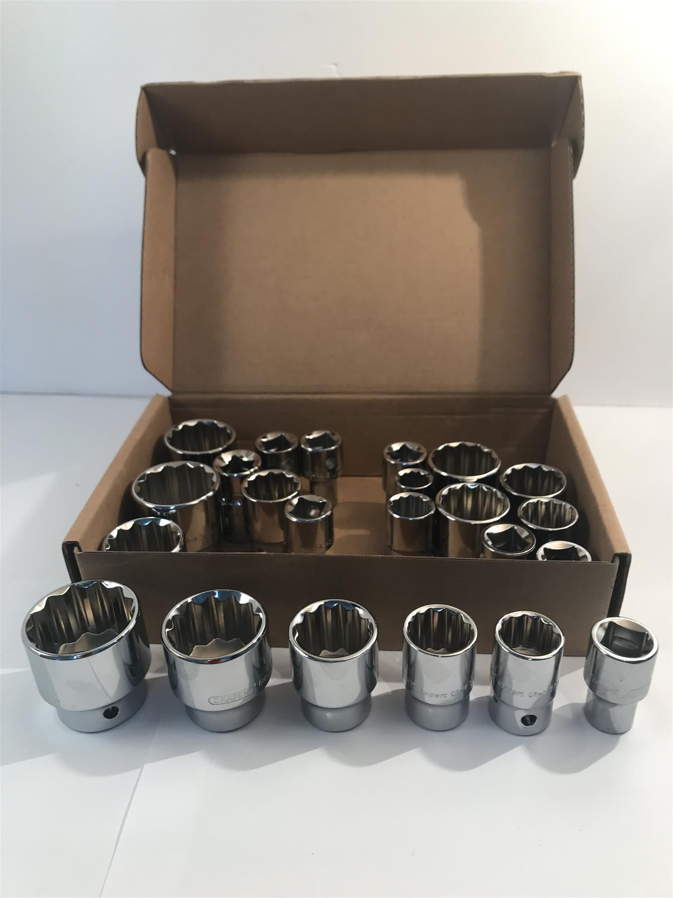 Draper 38122 H23M/B Expert 23 Pce 1/2" Sq. Dr. Metric Hi-Torq Sockets